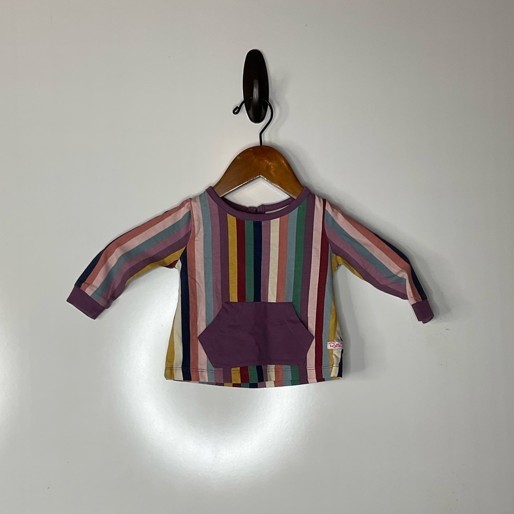 Ruffle Butts Striped‎ Long Sleeve Shirt Size 6-12m